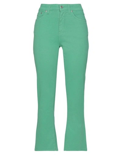 Shop Department 5 Woman Jeans Green Size 26 Cotton, Elastomultiester, Elastane
