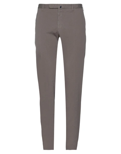 Shop Incotex Man Pants Lead Size 40 Cotton, Elastane In Grey