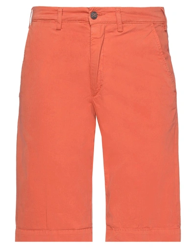 Shop 40weft Man Shorts & Bermuda Shorts Orange Size 28 Cotton