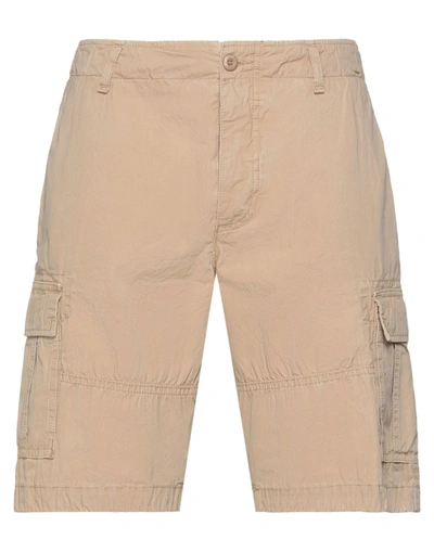 Shop Roy Rogers Roÿ Roger's Man Shorts & Bermuda Shorts Beige Size 33 Cotton