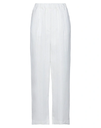 Shop Floor Woman Pants White Size S Viscose, Polyester