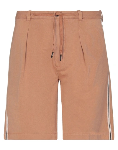Shop Circolo 1901 Man Shorts & Bermuda Shorts Camel Size 32 Cotton, Elastane In Beige