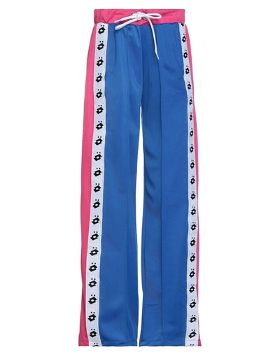 Shop Gaëlle X Lotto Leggenda Woman Pants Blue Size 4 Polyester