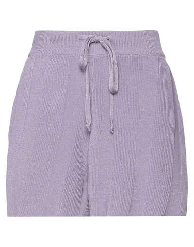 Shop Antonella Rizza Woman Shorts & Bermuda Shorts Lilac Size M Metal, Nylon In Purple