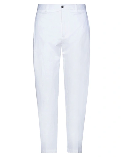 Shop Beaucoup .., Man Pants White Size 28 Cotton, Elastane