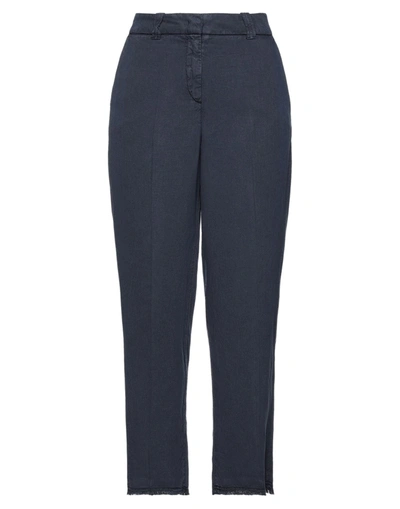 Shop Via Masini 80 Woman Pants Midnight Blue Size 14 Lyocell, Linen