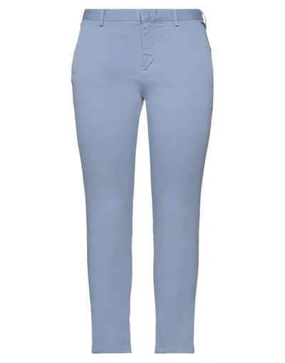 Shop Merci .., Woman Pants Pastel Blue Size 10 Cotton, Elastane