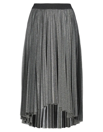 Fabiana Filippi Metallic Jersey Midi Skirt In Silver