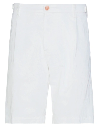 Shop Barba Napoli Man Shorts & Bermuda Shorts White Size 32 Cotton, Elastane