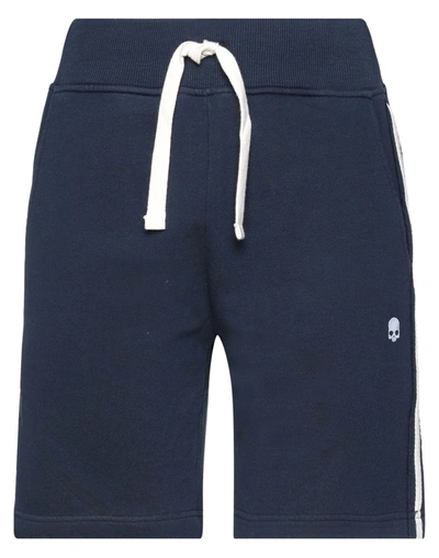 Shop Hydrogen Man Shorts & Bermuda Shorts Midnight Blue Size Xs Cotton