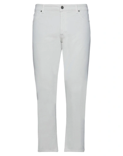 Shop Massimo Brunelli Man Denim Pants Light Grey Size 32 Cotton, Elastane