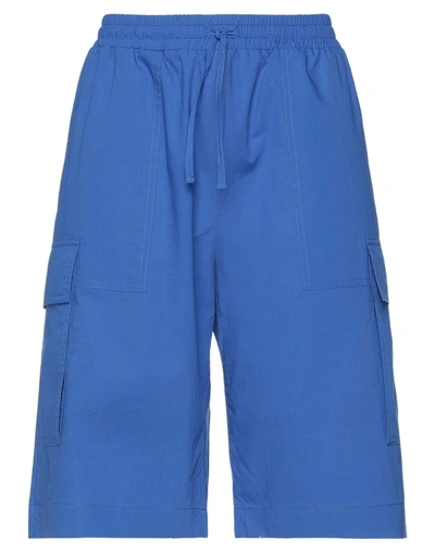 Roberto Collina Man Shorts & Bermuda Shorts Blue Size Xs Cotton In Blue