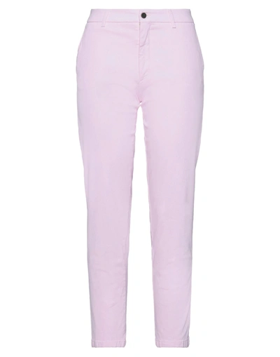 Shop Berwich Woman Pants Pink Size 2 Cotton, Lyocell, Elastane