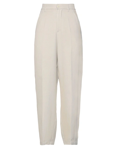 Shop Barena Venezia Barena Woman Pants Light Grey Size 10 Viscose, Linen, Cotton