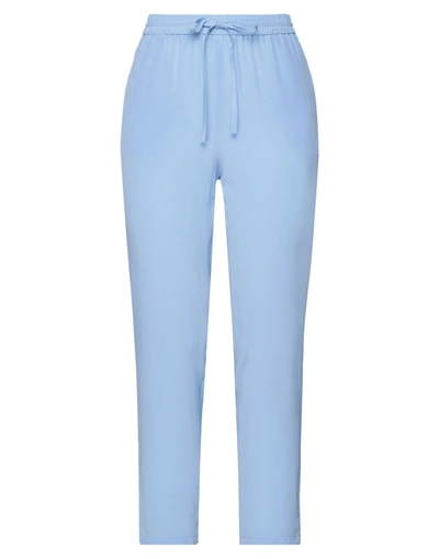 Shop Red Valentino Woman Pants Sky Blue Size 6 Silk