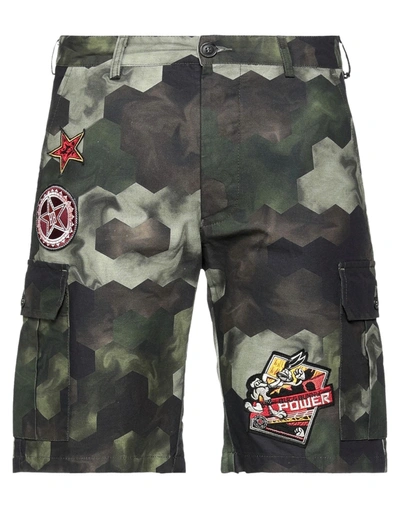 Shop Moa Master Of Arts Moaconcept Man Shorts & Bermuda Shorts Military Green Size S Cotton