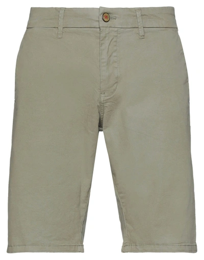 Shop Impure Man Shorts & Bermuda Shorts Sage Green Size 40 Cotton, Elastane
