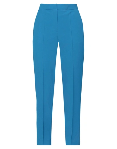 Shop Veronica Iorio Woman Pants Azure Size 4 Pes - Polyethersulfone, Elastane In Blue