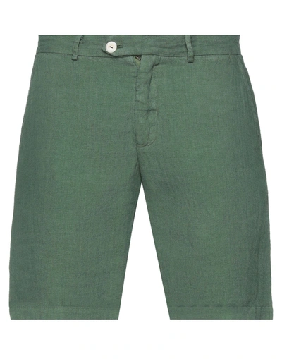 Shop Drumohr Man Shorts & Bermuda Shorts Green Size Xxl Linen