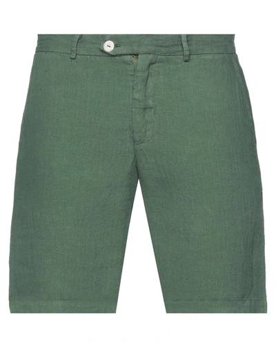 Drumohr Man Shorts & Bermuda Shorts Green Size S Linen In Green