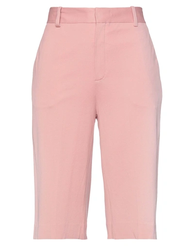 Shop Circolo 1901 Woman Cropped Pants Light Pink Size 8 Cotton, Elastane
