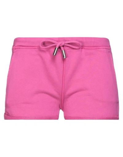 Shop Dsquared2 Woman Shorts & Bermuda Shorts Mauve Size Xs Cotton, Elastane In Purple