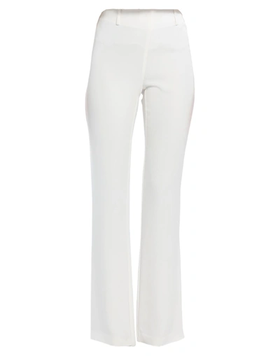 Shop Cristinaeffe Woman Pants White Size 10 Viscose, Elastane