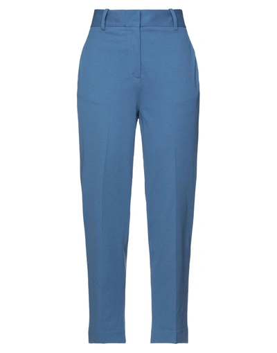 Shop Circolo 1901 Woman Cropped Pants Pastel Blue Size 2 Cotton, Elastane