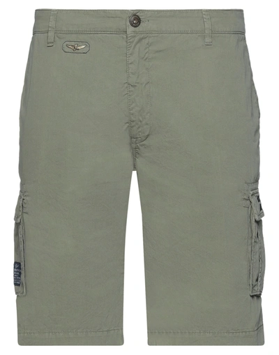 Shop Aeronautica Militare Shorts & Bermuda Shorts In Military Green