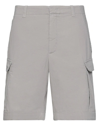 Shop Ermenegildo Zegna Zegna Man Shorts & Bermuda Shorts Grey Size 36 Cotton, Linen, Elastane