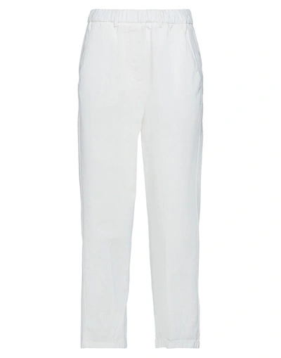 Shop Alysi Woman Pants White Size 28 Cotton