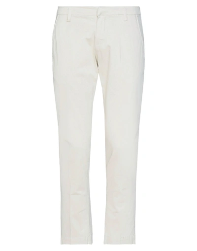 Shop Massimo Brunelli Man Pants Ivory Size 31 Cotton, Elastane In White