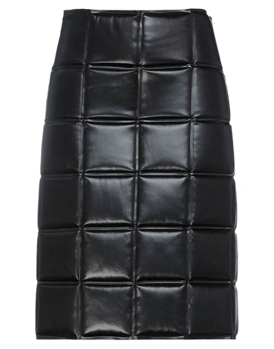 Shop Bottega Veneta Midi Skirts In Black