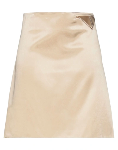 Shop Bottega Veneta Woman Mini Skirt Beige Size 6 Acetate, Viscose