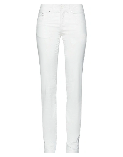 Shop Armani Jeans Woman Pants White Size 25 Cotton, Elastane
