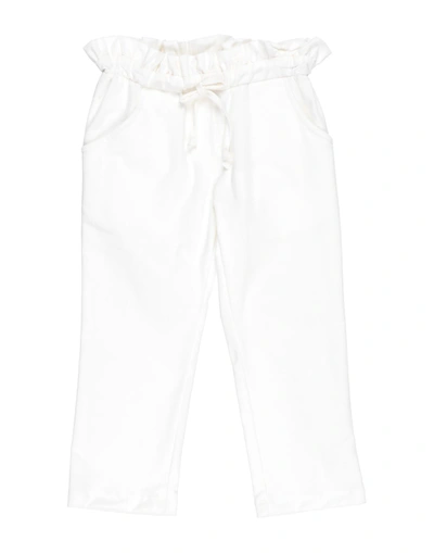 Shop Miss Blumarine Toddler Girl Pants White Size 6 Cotton, Elastane
