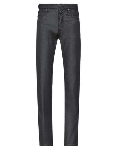 Shop Emporio Armani Man Jeans Black Size 29w-32l Cotton, Elastane
