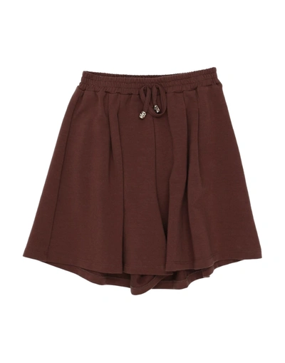 Shop Mariuccia Toddler Girl Shorts & Bermuda Shorts Brown Size 6 Cotton, Elastane