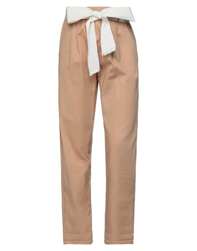 Shop Gina Gorgeous Woman Pants Camel Size 8 Cotton, Elastane