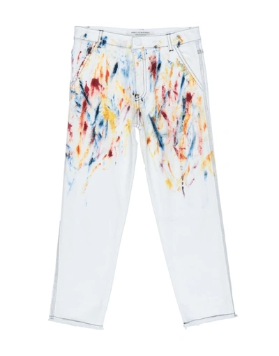 Shop Philosophy Di Lorenzo Serafini Toddler Girl Jeans White Size 4 Cotton, Elastane