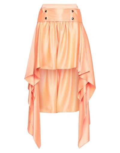 Shop Sies Marjan Woman Mini Skirt Orange Size 8 Silk