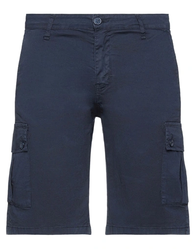 Shop Designers Man Shorts & Bermuda Shorts Midnight Blue Size 28 Cotton, Elastane