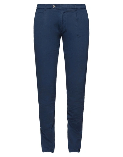 Shop Berwich Man Pants Blue Size 42 Cotton, Elastane