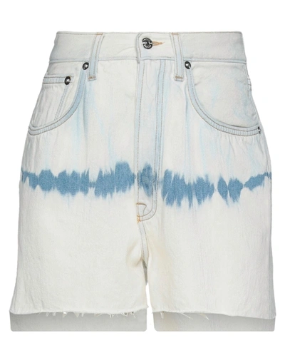 People (+)  Woman Denim Shorts Blue Size 26 Cotton In Blue