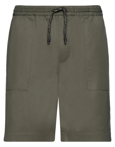 Shop Pence Man Shorts & Bermuda Shorts Green Size L Cotton