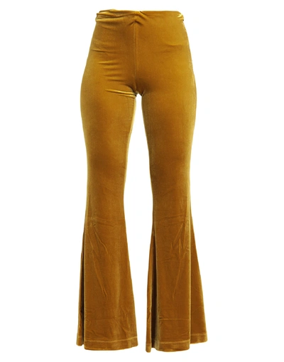 Shop Antonella Rizza Woman Pants Ocher Size 4 Polyester, Elastane In Yellow