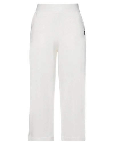 Shop Circolo 1901 Woman Pants Ivory Size 8 Cotton, Lycra In White