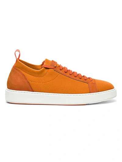 Shop Santoni Men's Daftest Low-top Sneakers In Orange