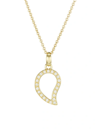 Shop Tamara Comolli Women's 18k Yellow Gold & Diamond Water Droplet Pendant Necklace