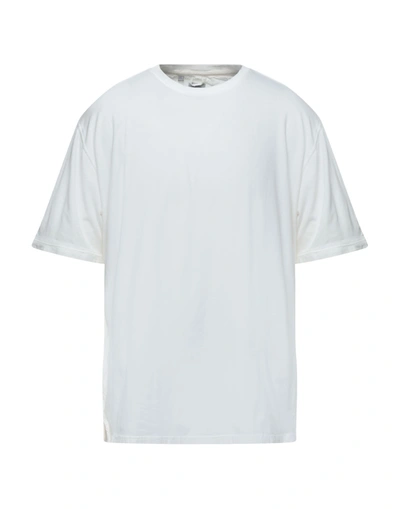 Shop R3d Wöôd Man T-shirt Ivory Size 3xl Cotton, Elastane In White